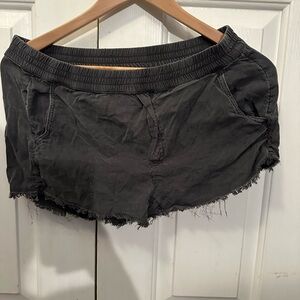 Black soft cotton shorts.